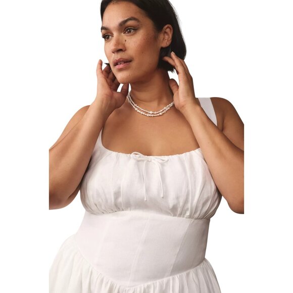 Reformation Balia linen dress + White + NWOT - Picture 7 of 13